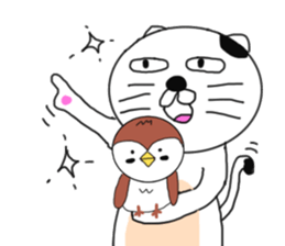 Cat and Sparrow first series sticker #6331826