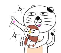 Cat and Sparrow first series sticker #6331828