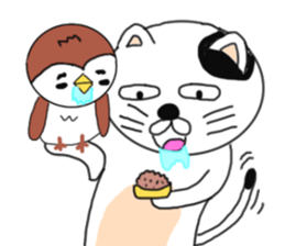 Cat and Sparrow first series sticker #6331829