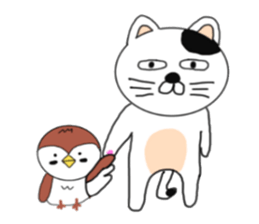 Cat and Sparrow first series sticker #6331840