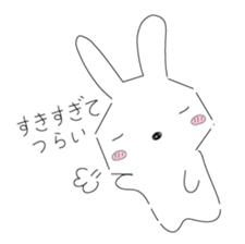 A rabbit is in love sticker #6332252