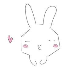 A rabbit is in love sticker #6332253