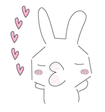 A rabbit is in love sticker #6332255