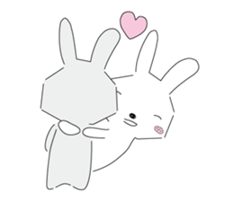 A rabbit is in love sticker #6332284