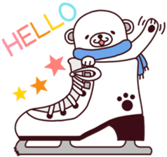 Figure Skating Polar Bear "Rink" sticker #6332374