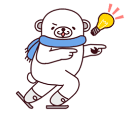 Figure Skating Polar Bear "Rink" sticker #6332382