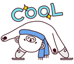 Figure Skating Polar Bear "Rink" sticker #6332398