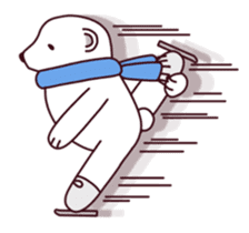 Figure Skating Polar Bear "Rink" sticker #6332399