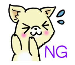 Cream-colored puppy! sticker #6337266