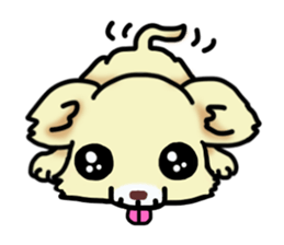 Cream-colored puppy! sticker #6337277