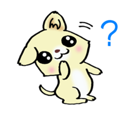 Cream-colored puppy! sticker #6337282