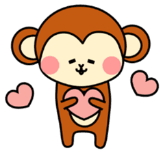 pretty monkey (English ver) sticker #6337589