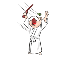 Neko rao-tze is a hermit cat. sticker #6337618