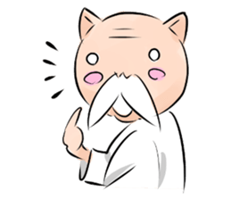 Neko rao-tze is a hermit cat. sticker #6337623