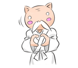 Neko rao-tze is a hermit cat. sticker #6337634