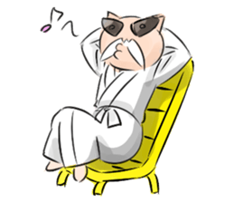 Neko rao-tze is a hermit cat. sticker #6337638