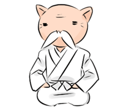 Neko rao-tze is a hermit cat. sticker #6337641