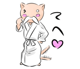 Neko rao-tze is a hermit cat. sticker #6337643