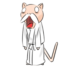 Neko rao-tze is a hermit cat. sticker #6337645