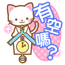 White&pink colored Cat3 -Taiwan- sticker #6339012