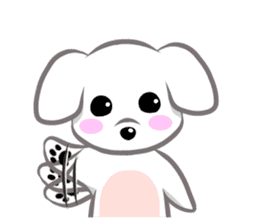"Maru" of The White Dog sticker #6339089