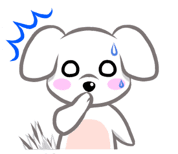 "Maru" of The White Dog sticker #6339090