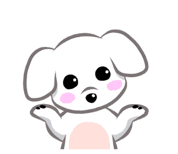 "Maru" of The White Dog sticker #6339091