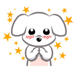 "Maru" of The White Dog sticker #6339092