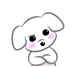 "Maru" of The White Dog sticker #6339095