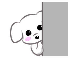 "Maru" of The White Dog sticker #6339097