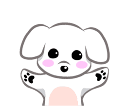 "Maru" of The White Dog sticker #6339098