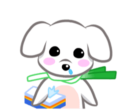 "Maru" of The White Dog sticker #6339103