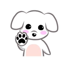 "Maru" of The White Dog sticker #6339104