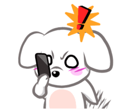 "Maru" of The White Dog sticker #6339106