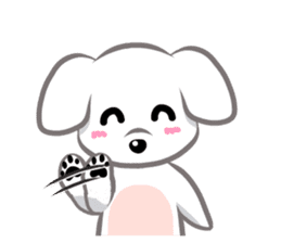 "Maru" of The White Dog sticker #6339107