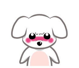 "Maru" of The White Dog sticker #6339108