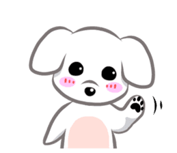 "Maru" of The White Dog sticker #6339109