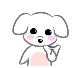 "Maru" of The White Dog sticker #6339110