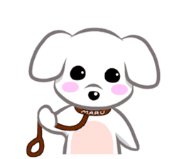 "Maru" of The White Dog sticker #6339111