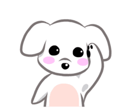 "Maru" of The White Dog sticker #6339112