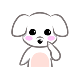 "Maru" of The White Dog sticker #6339115