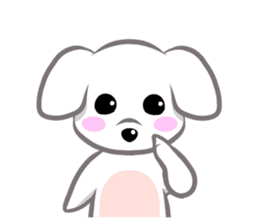 "Maru" of The White Dog sticker #6339115