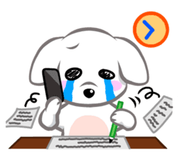 "Maru" of The White Dog sticker #6339119