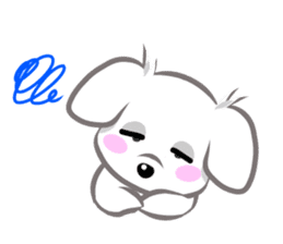"Maru" of The White Dog sticker #6339122