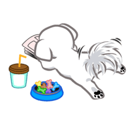 "Maru" of The White Dog sticker #6339124