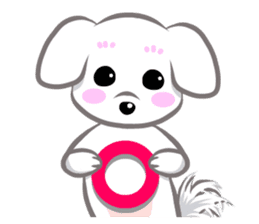 "Maru" of The White Dog sticker #6339126