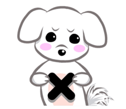 "Maru" of The White Dog sticker #6339127