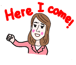 Sticker of white japanese OL Yukiko sticker #6341608