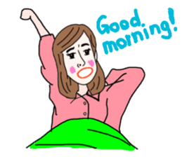 Sticker of white japanese OL Yukiko sticker #6341609