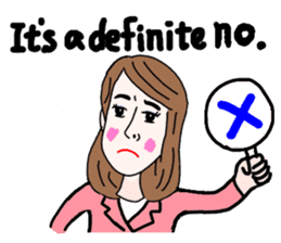 Sticker of white japanese OL Yukiko sticker #6341613